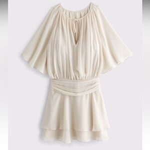 NWT Abercrombie & Fitch Angel Sleeve Sheer Mini Dress